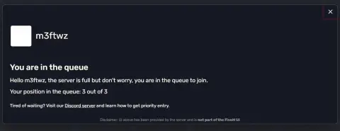 mz_queue: A simple and efficient queue system for FiveM servers with real-time priorities handling.