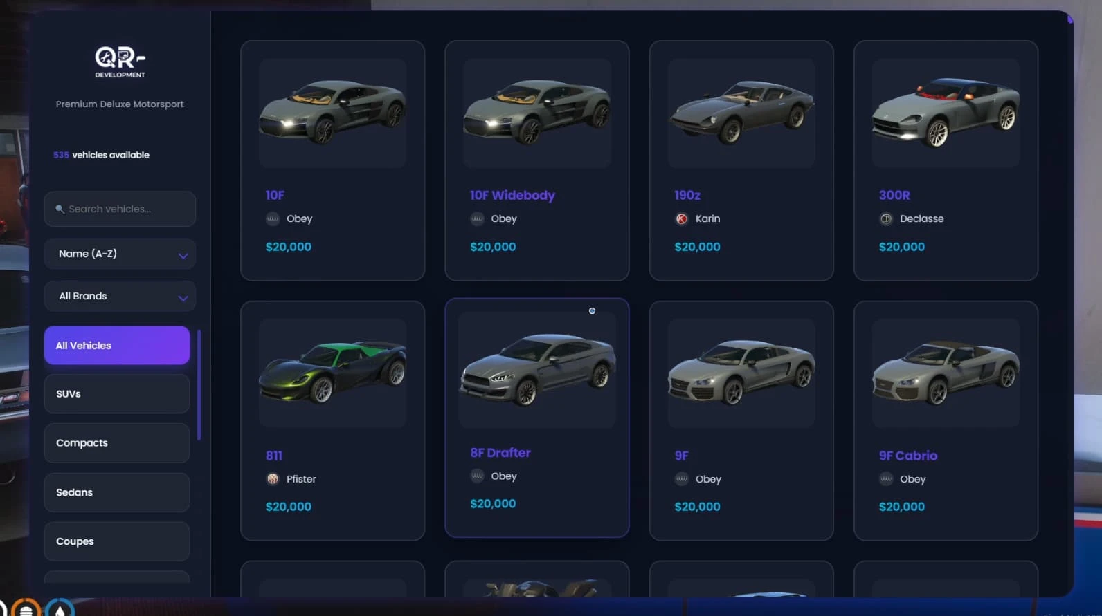 qr vehicleshop