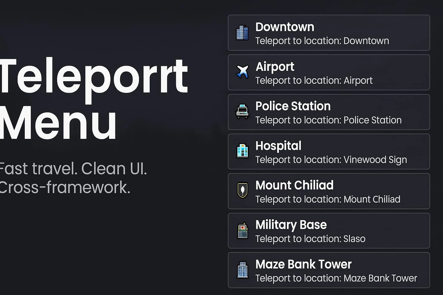 Advanced Teleport Menu | QB-Core & ESX