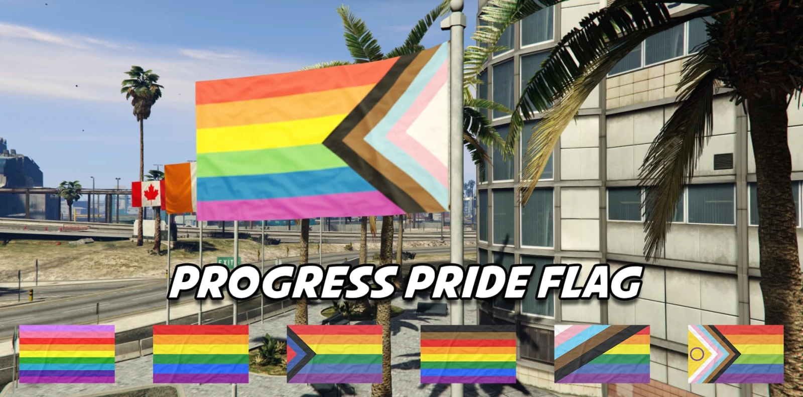 Progress Pride Flag-Replace Texture