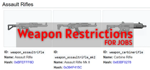 Weapon Restrictions 1.1.0