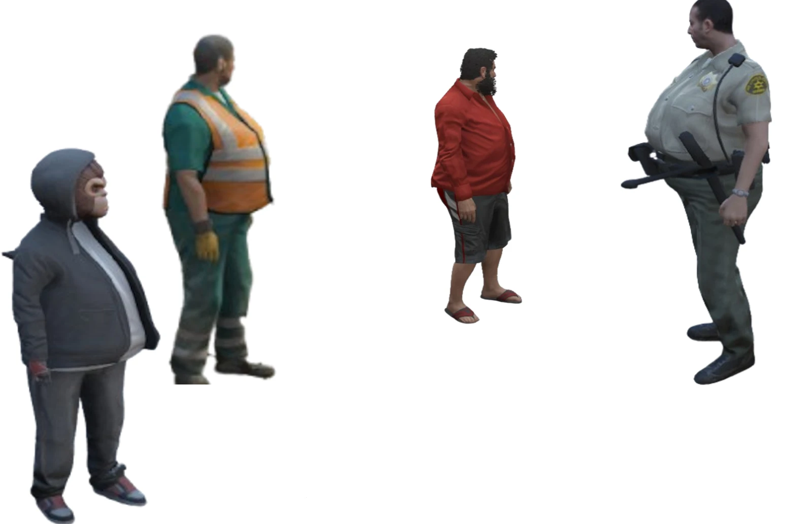 [PED] 4 "Fat" Peds [REPLACE]