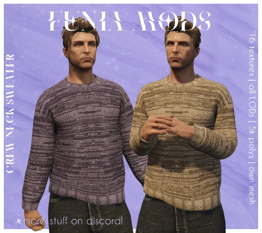 Crew neck sweater for MP male