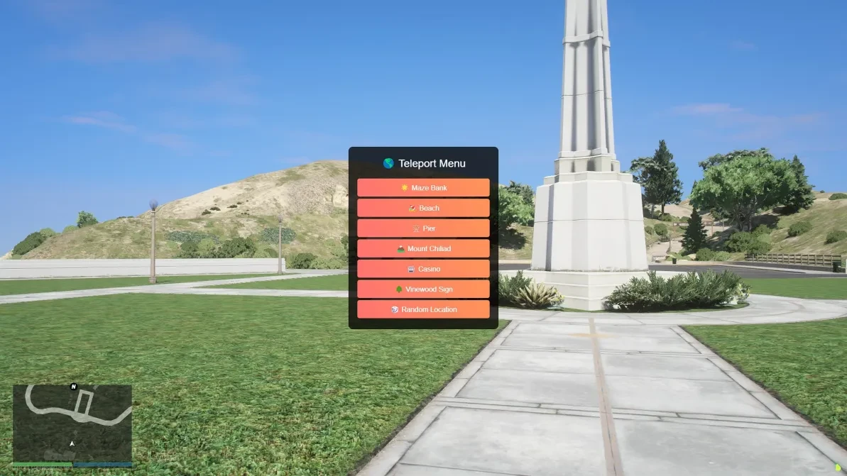 Teleport Menu