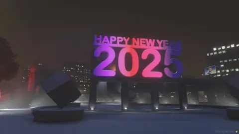 Happy New Year 2025 Animated Prop