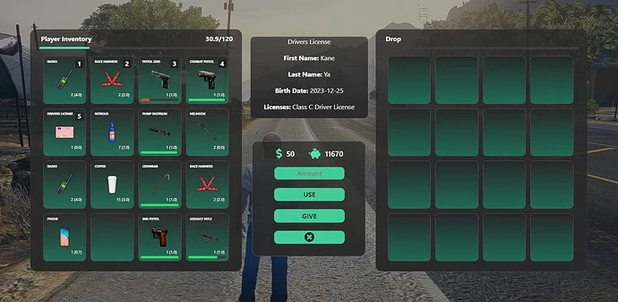 Reskinned QBCore Inventory